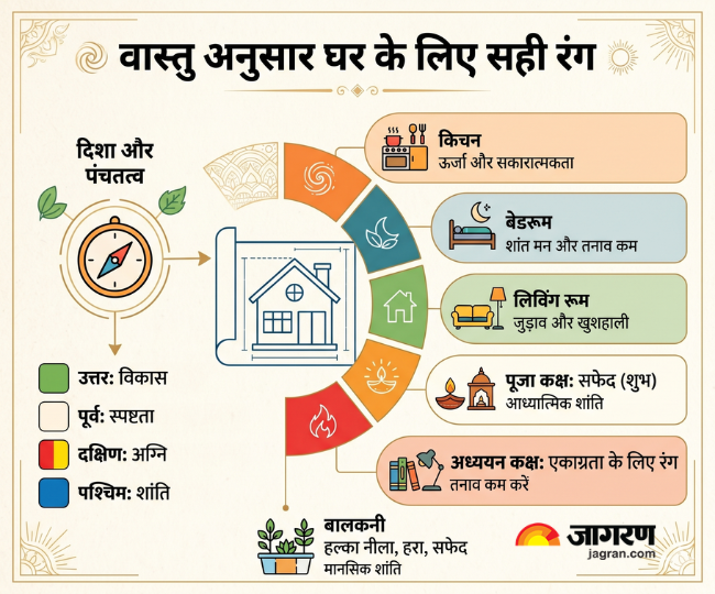 वास्तु अनुसार घर के लिए सही रंग